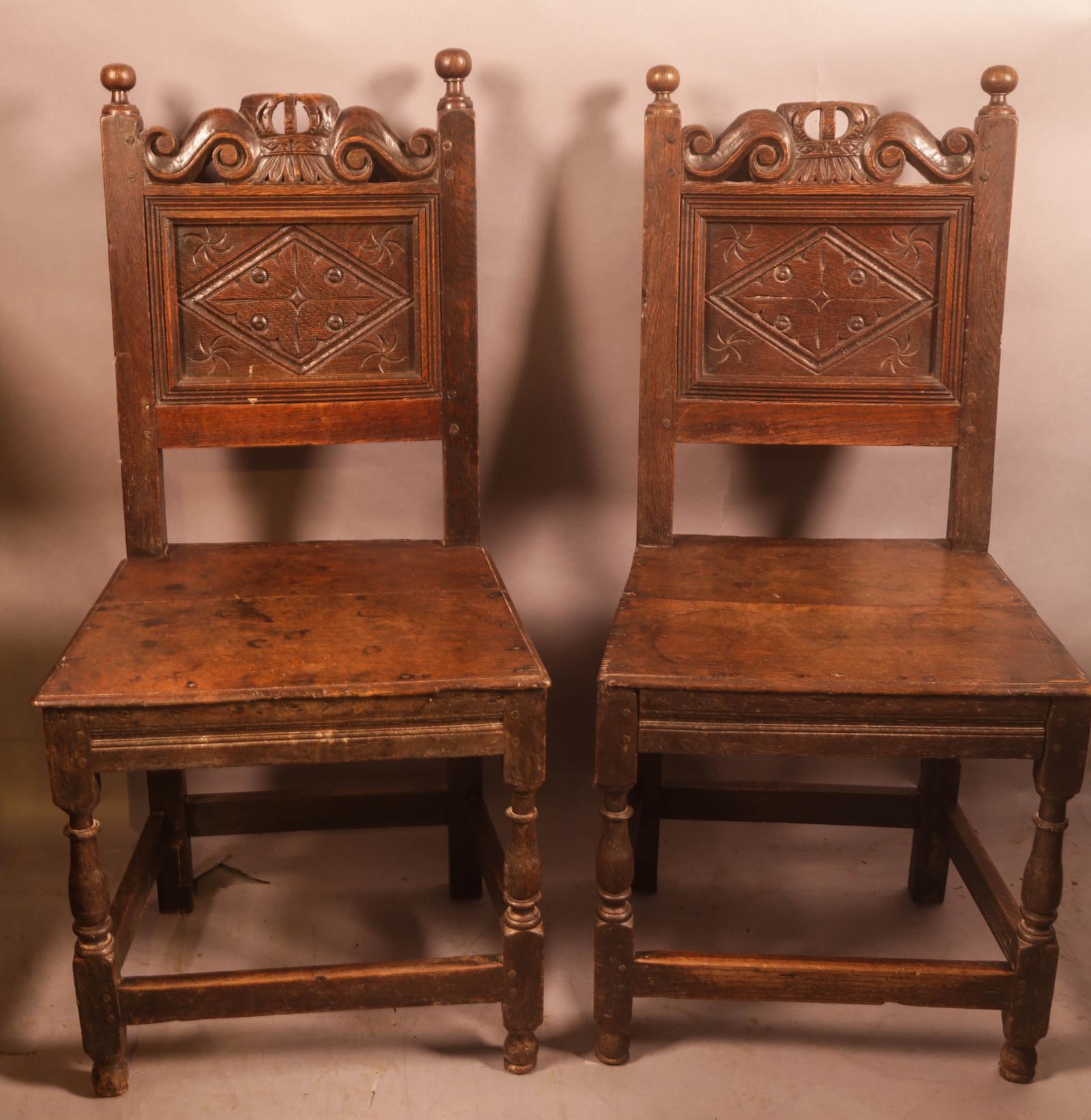 Good Pair of 17th Century Chairs in Oak (1 of 10) Good Pair of 17th Century Chairs in Oak (1 of 10)