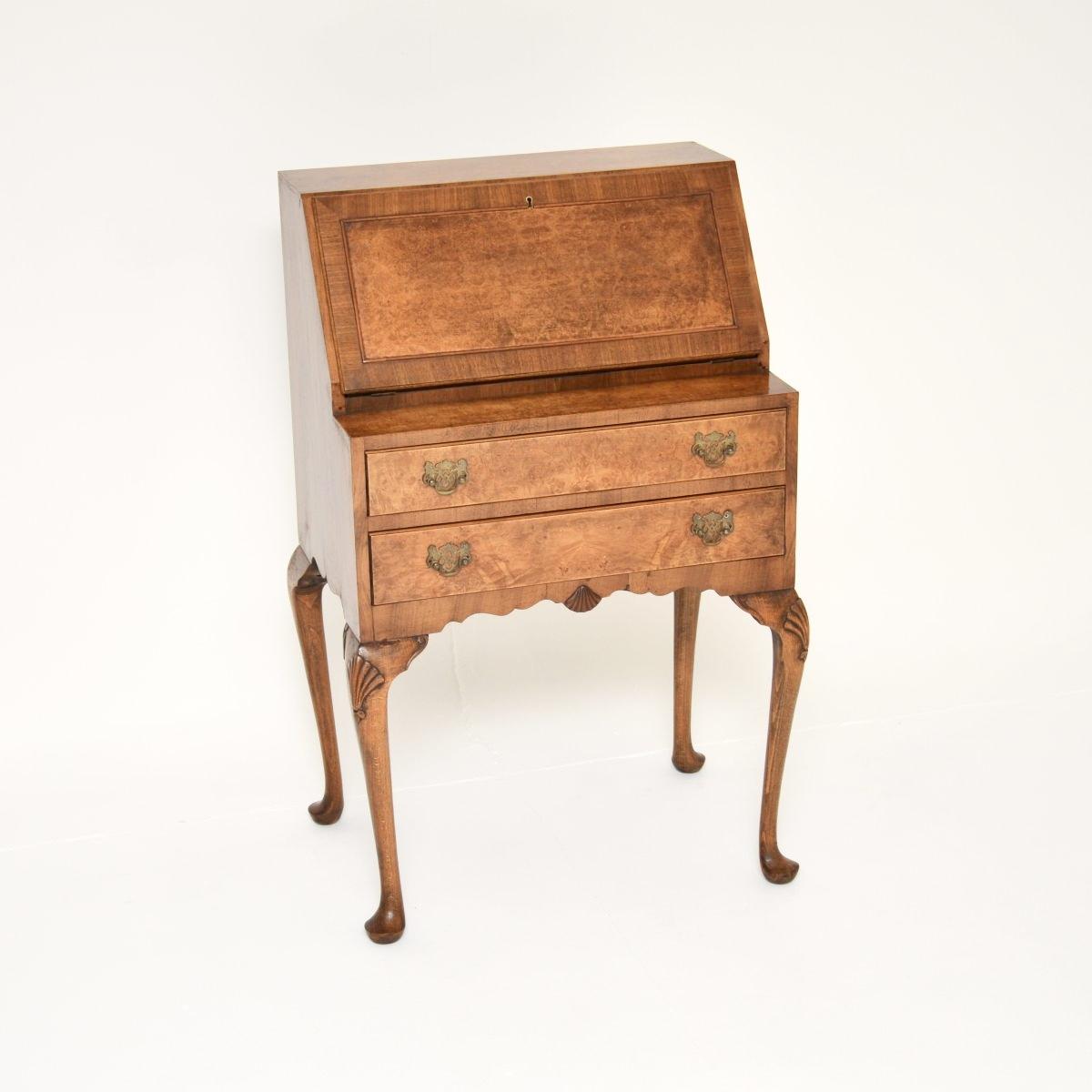 Antique Burr Walnut Writing Bureau (1 of 10) Antique Burr Walnut Writing Bureau (1 of 10)