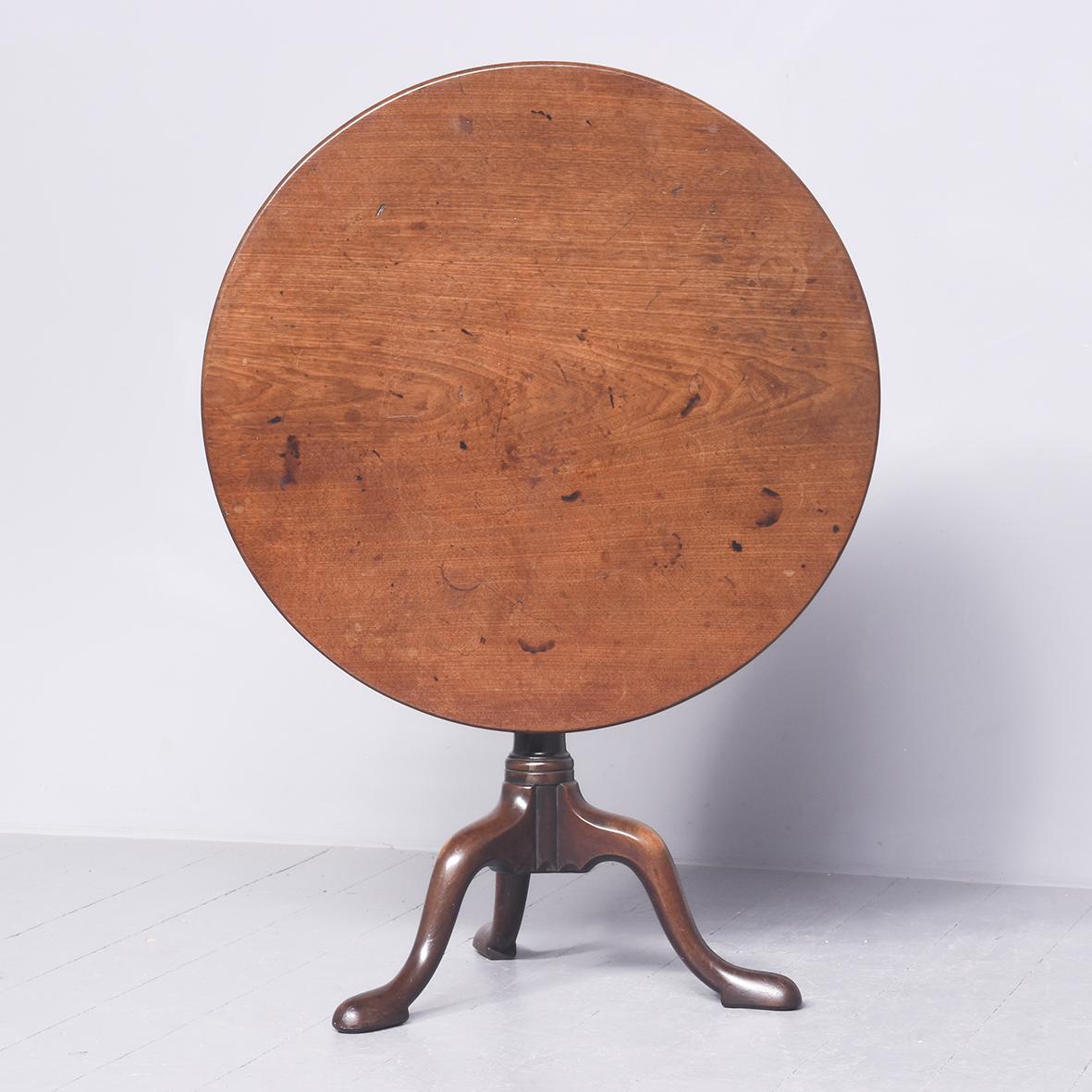 George III Circular Mahogany Snap Top Table (1 of 5)