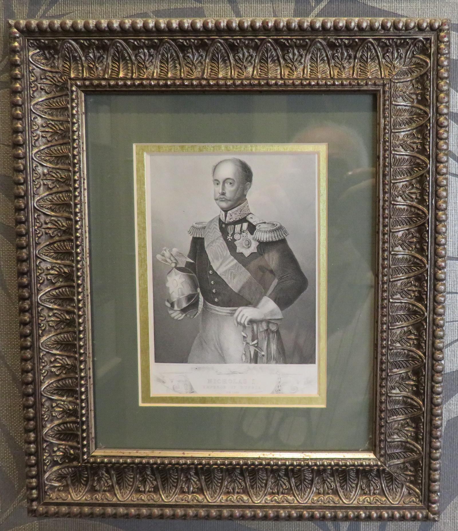 FRAMED ENGRAVING OF NICHOLAS IST 1865 (1 of 1) FRAMED ENGRAVING OF NICHOLAS IST 1865 (1 of 1)