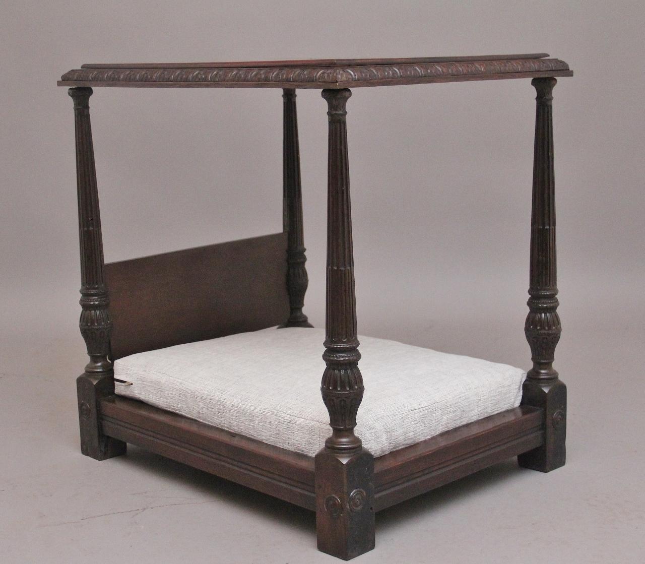 19th Century Mahogany Dog Four Poster Bed (1 of 12)