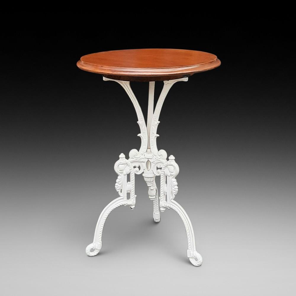 Victorian Cast Iron & Mahogany Garden Table (1 of 7)