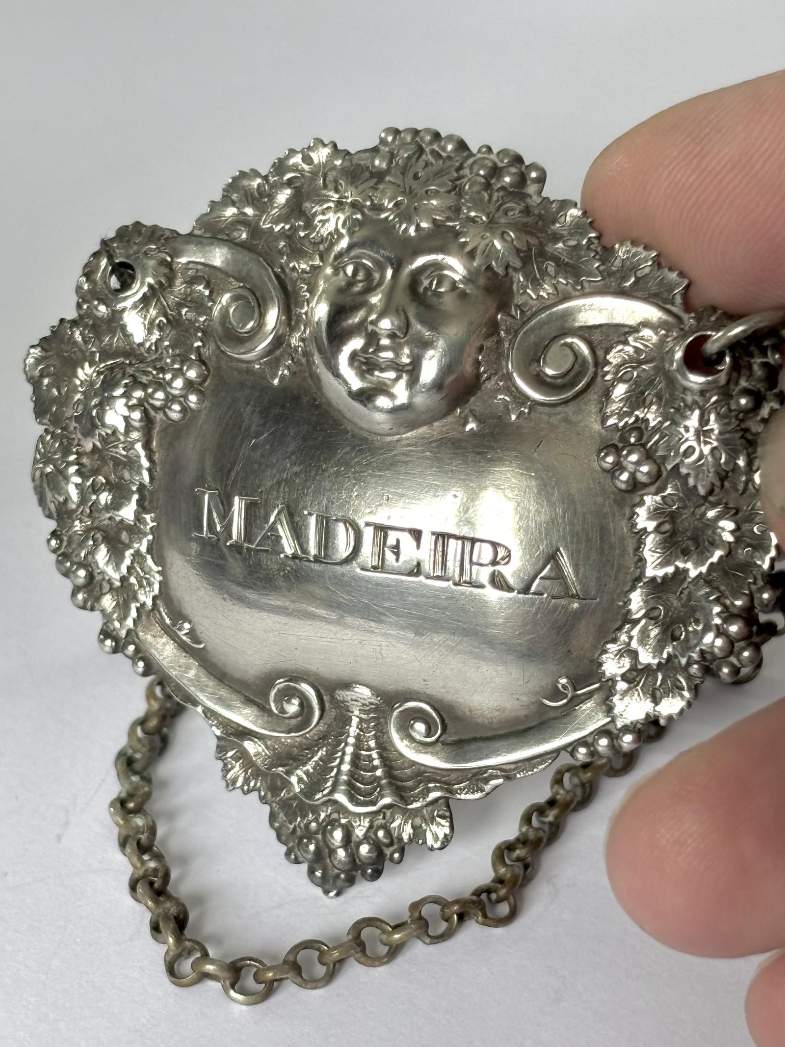 George III Silver Madeira Decanter Label - Digby Scott & Benjamin Smith - London 1805 (1 of 7) George III Silver Madeira Decanter Label - Digby Scott & Benjamin Smith - London 1805 (1 of 7)