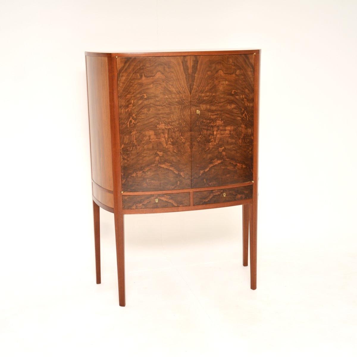 Vintage Swedish Walnut Drinks Cabinet by Johan Byström (1 of 12)