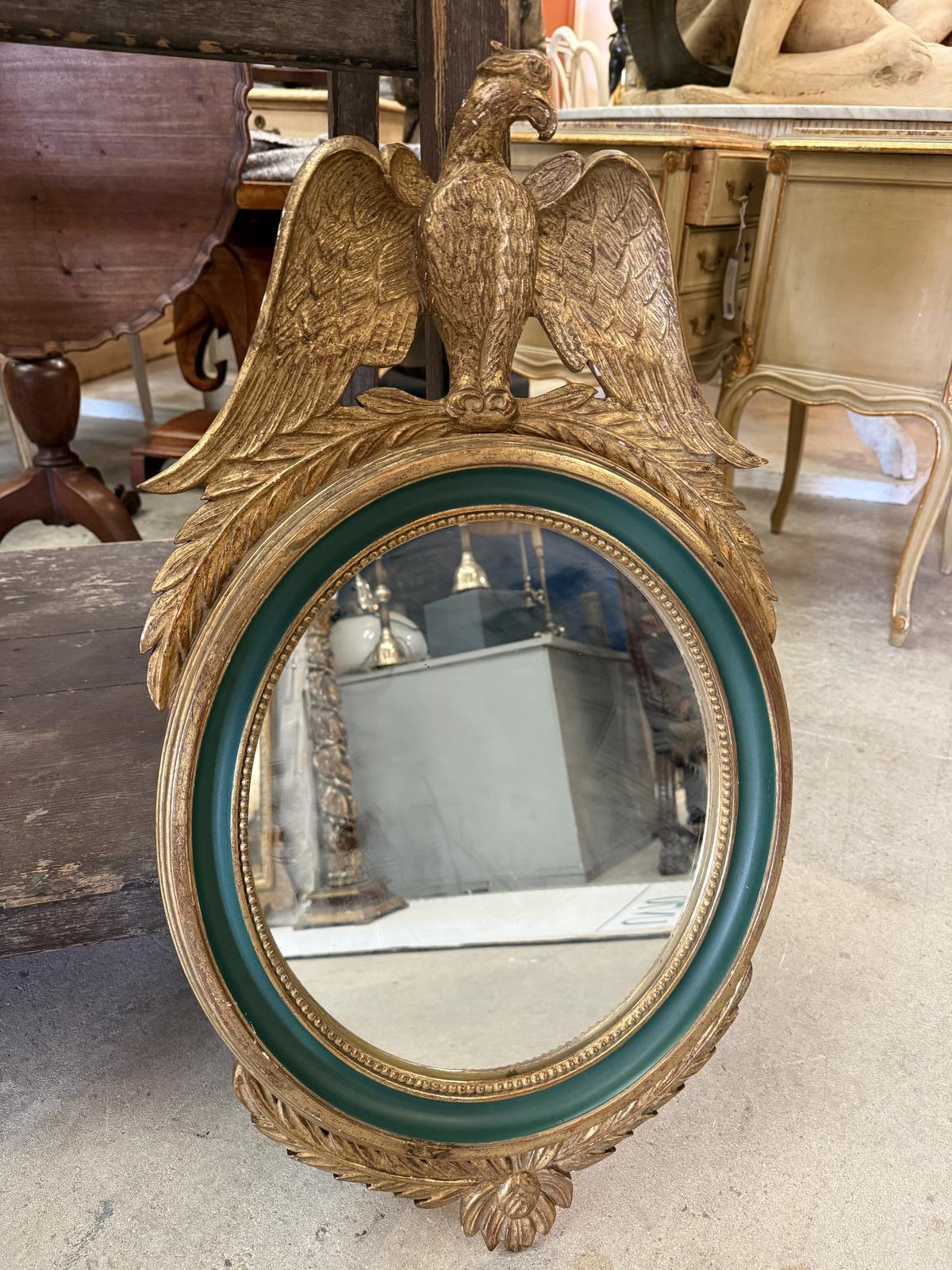 Mid 20th Century Oval Mirror in the Empire Style (1 of 8) Mid 20th Century Oval Mirror in the Empire Style (1 of 8)