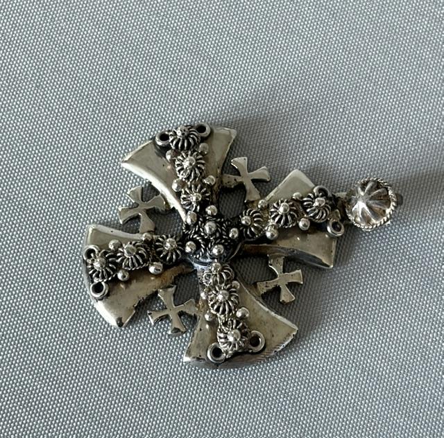 Quality Mid Century Silver Jerusalem Cross Pendant (1 of 5) Quality Mid Century Silver Jerusalem Cross Pendant (1 of 5)