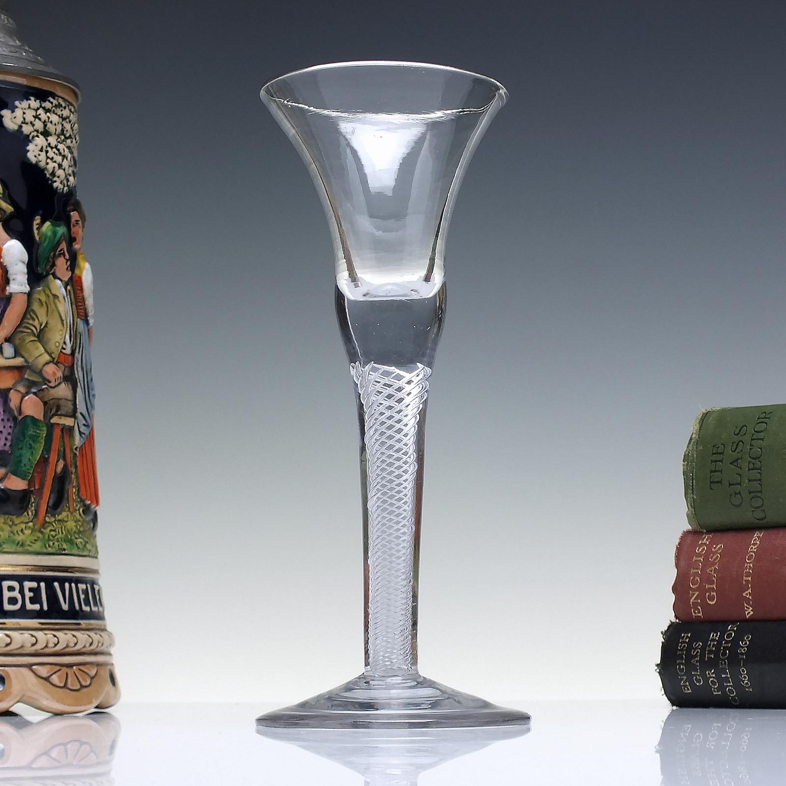 Georgian Multi Spiral Air Twist Wine Glass C1750 (1 of 5)