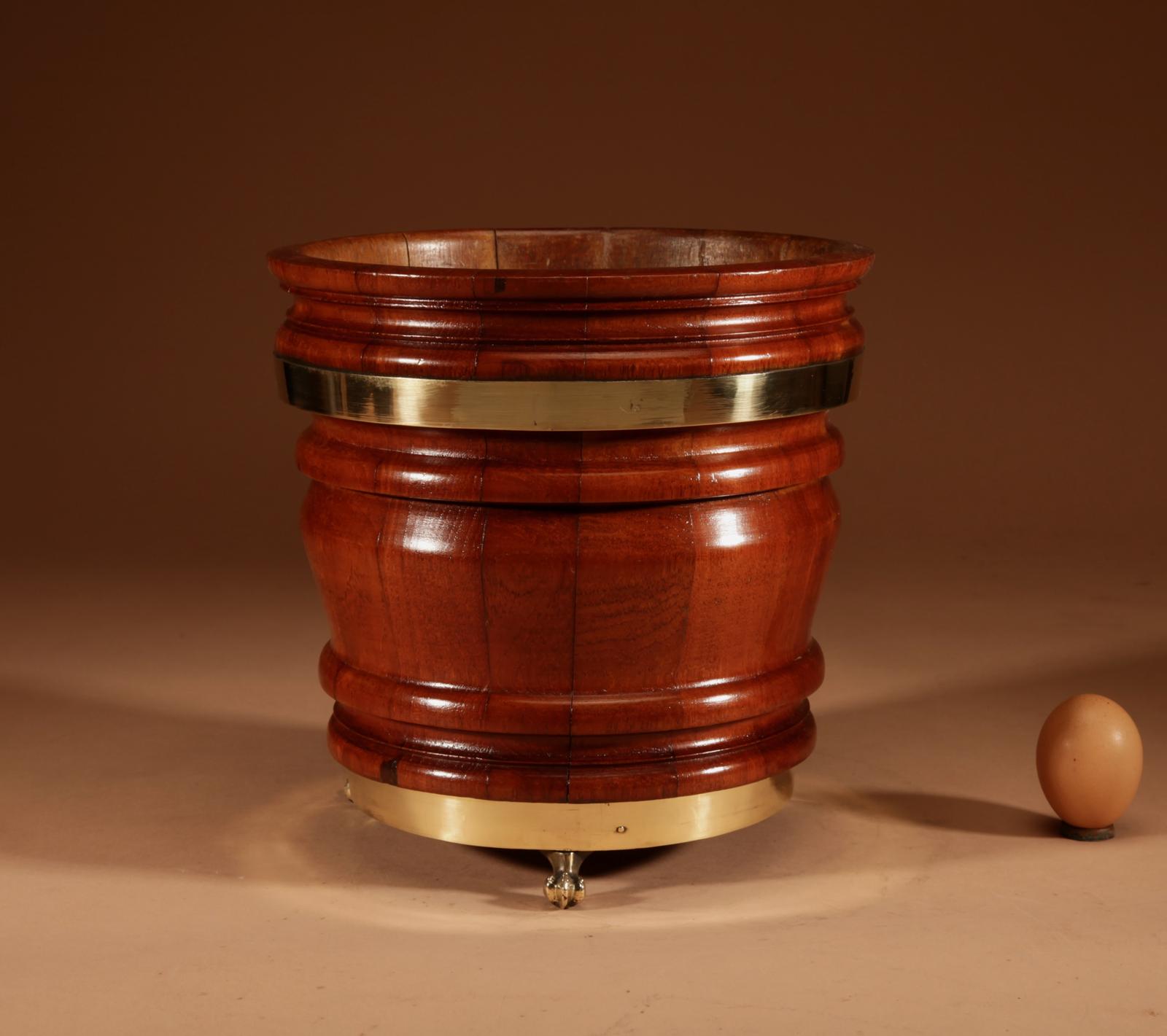 A Very Decorative Dutch Coopered Mahogany/walnut Planter/jardinière (1 of 7)