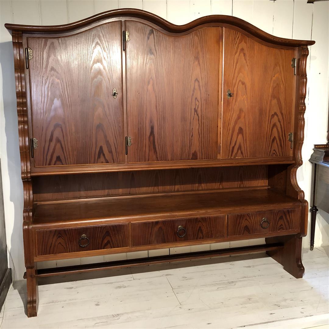 Unusual Mid Century Pitch Pine Dresser Czech 1950s (1 of 15)