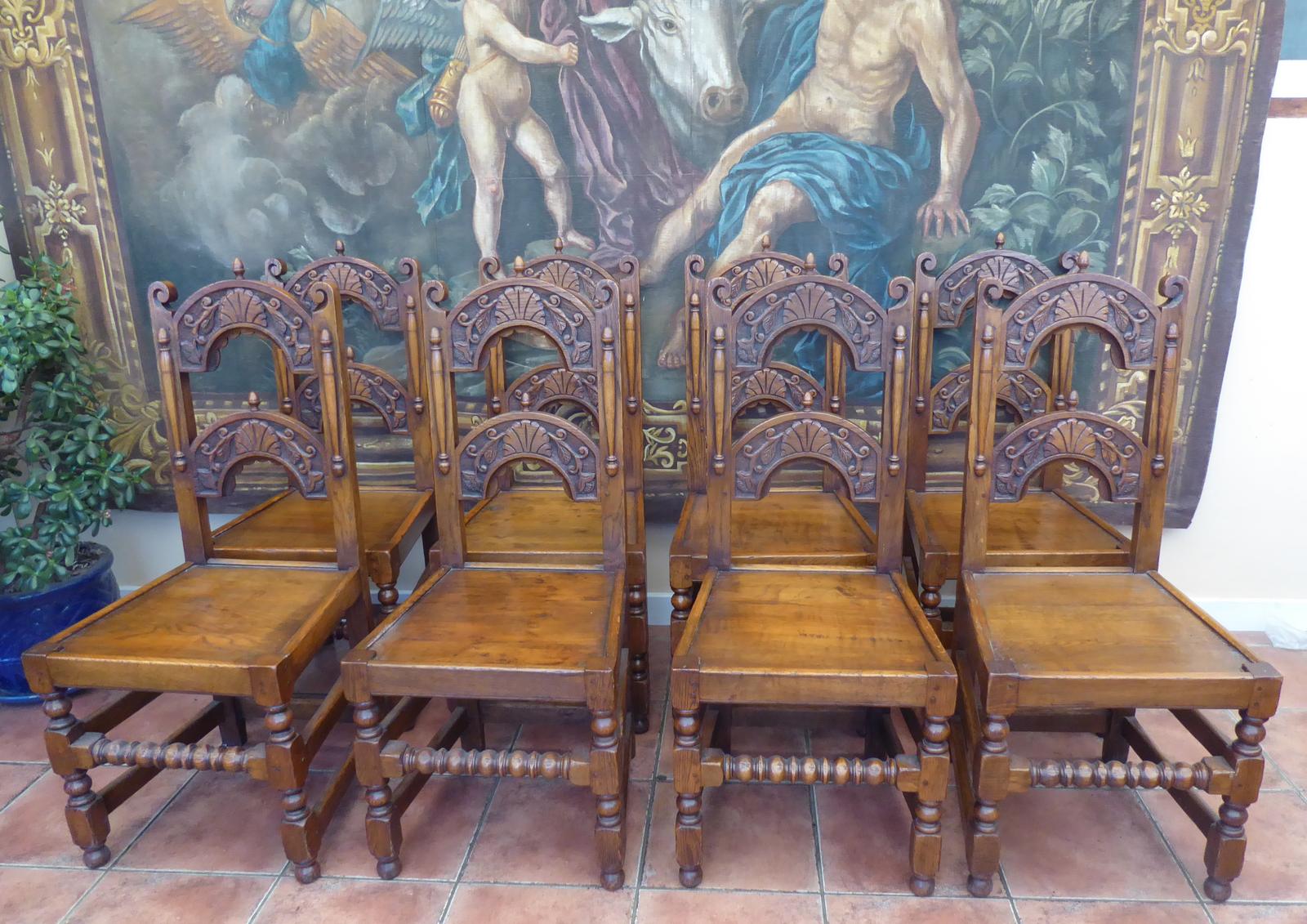 8 Chairs 17th Style Country Oak Quality Bespoke (1 of 15)