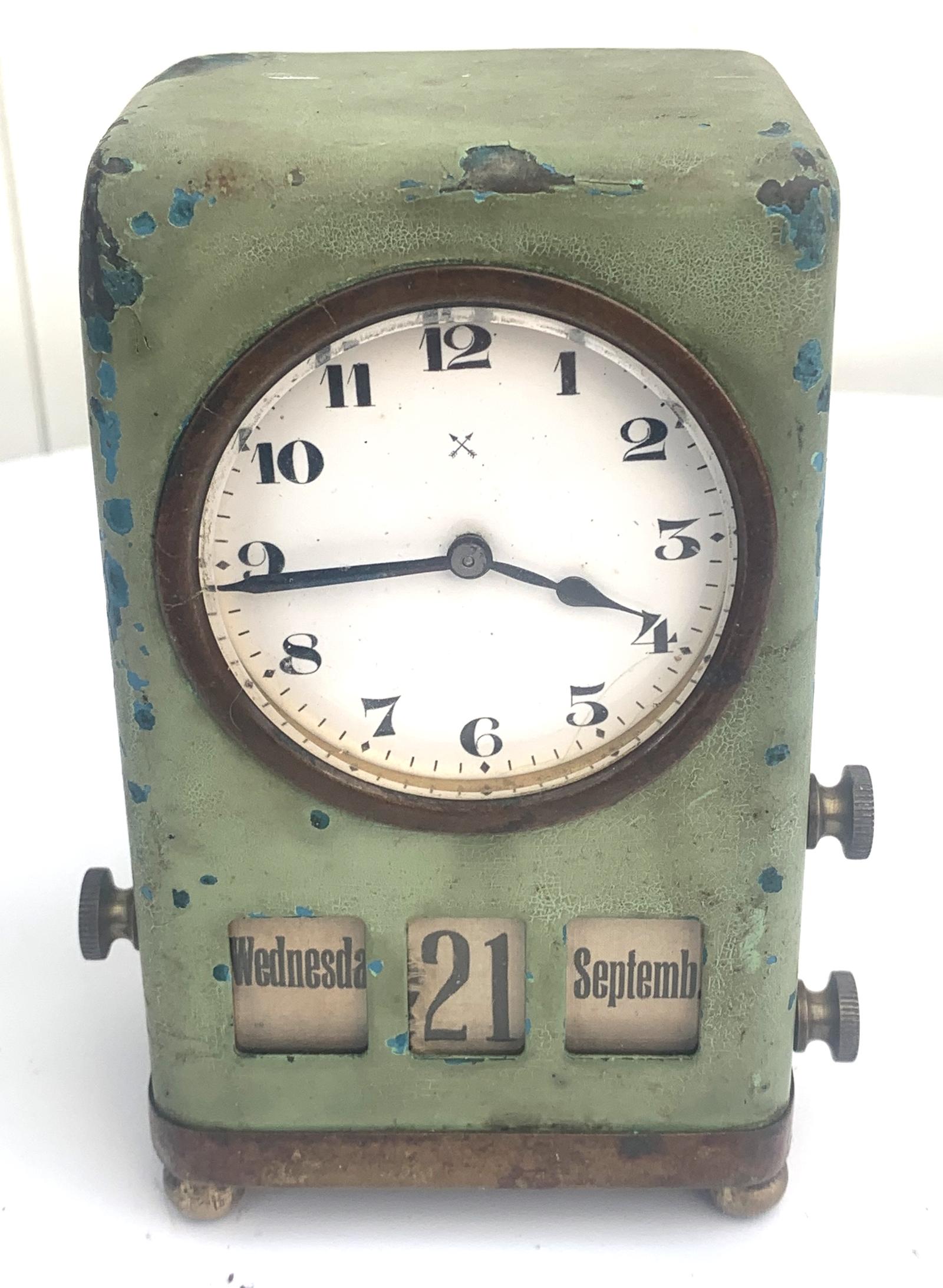 Interesting Day Date Desk Clock / Carriage Clock / Calendar Clock / Mantel Clock by Hac (1 of 9)