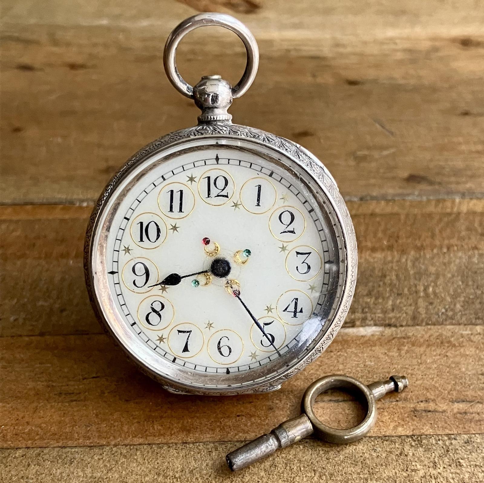Ladies Silver Swiss Made Pocket Watch | c.1890 (1 of 10)