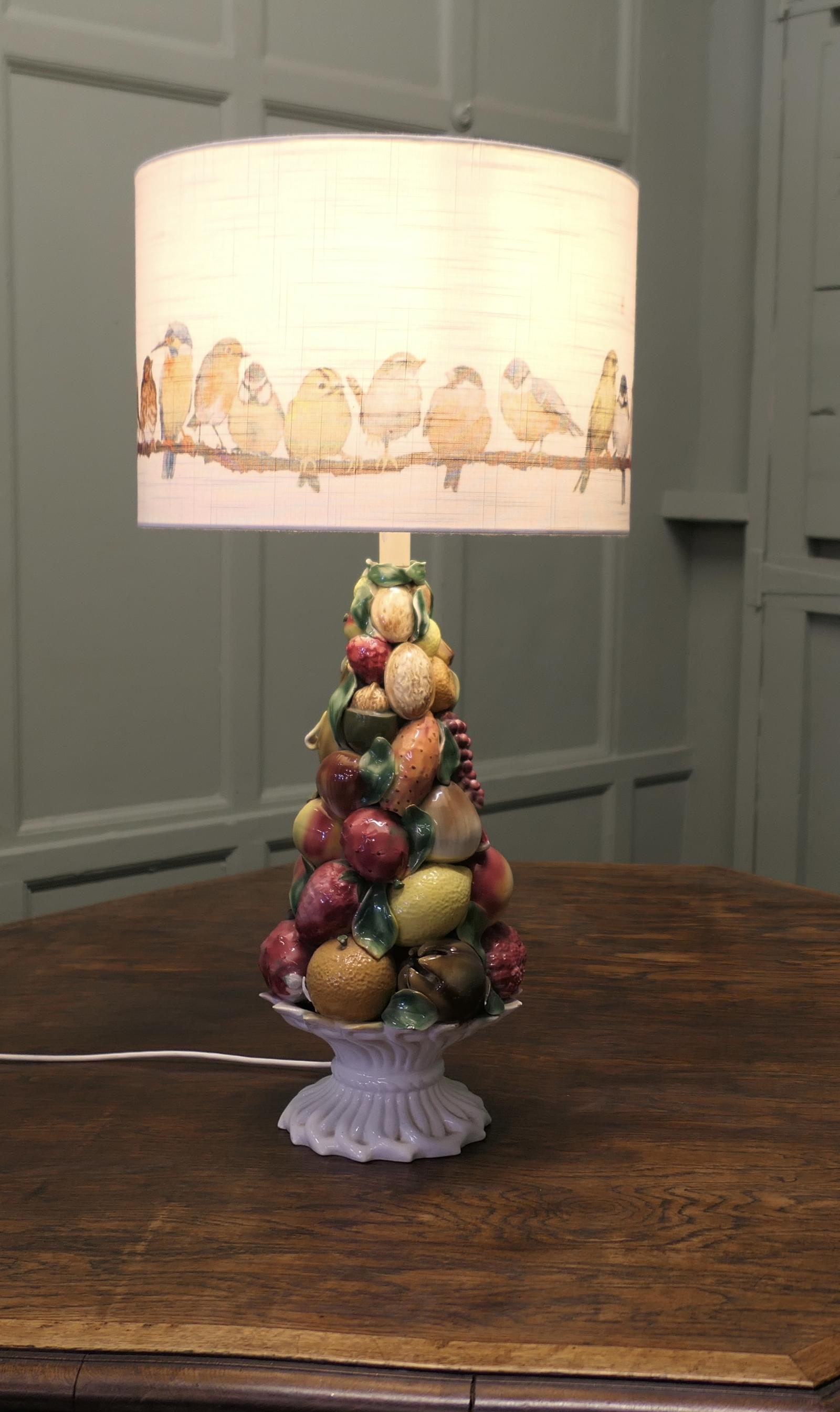 Large Majolica Table Lamp (1 of 5) Large Majolica Table Lamp (1 of 5)
