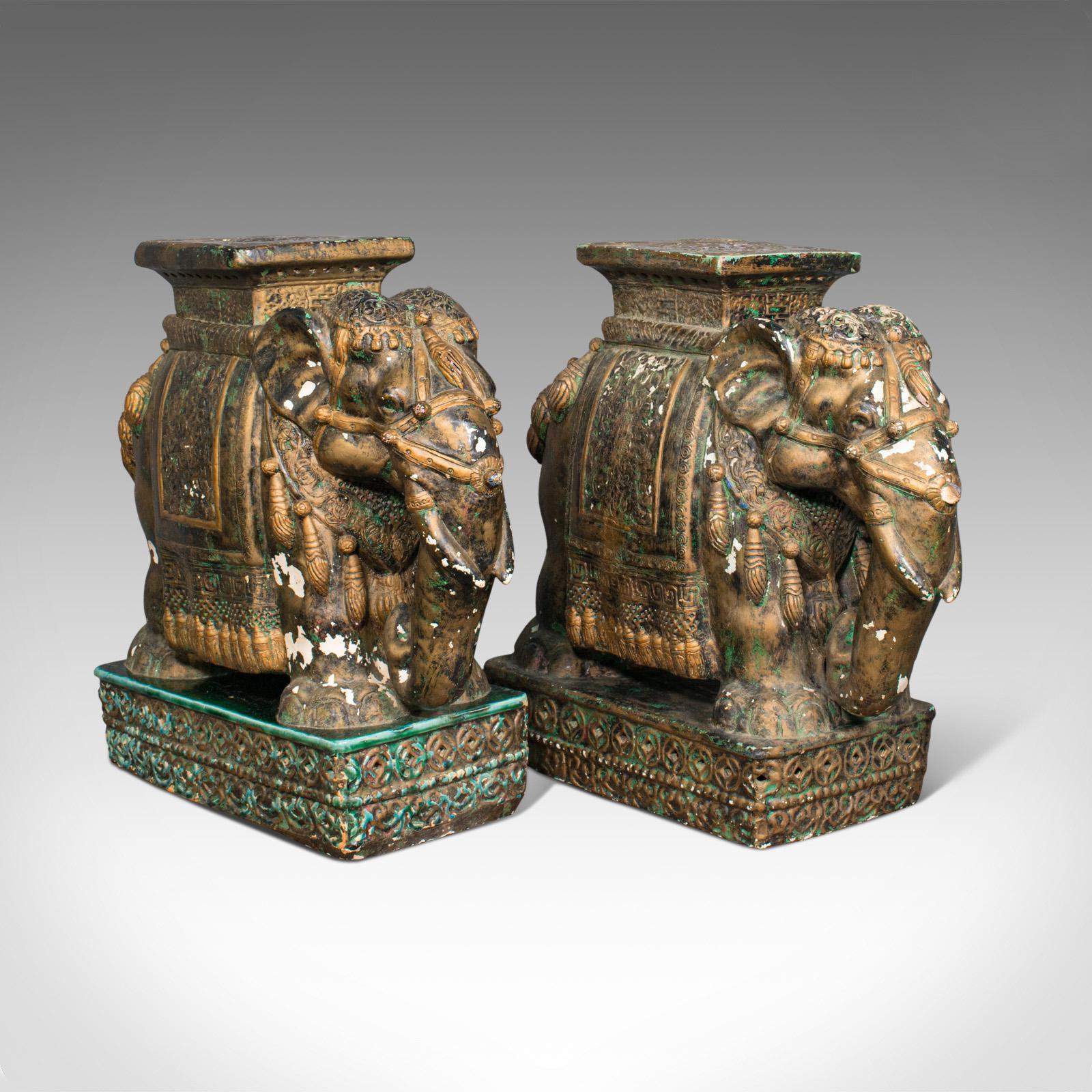 Pair of Antique Decorative Elephant Side Table (1 of 12) Pair of Antique Decorative Elephant Side Table (1 of 12)