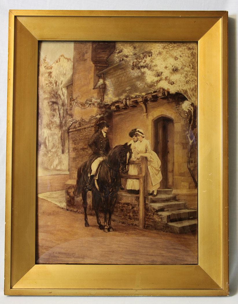 Antique Crystoleum in Gilt Frame (1 of 6)