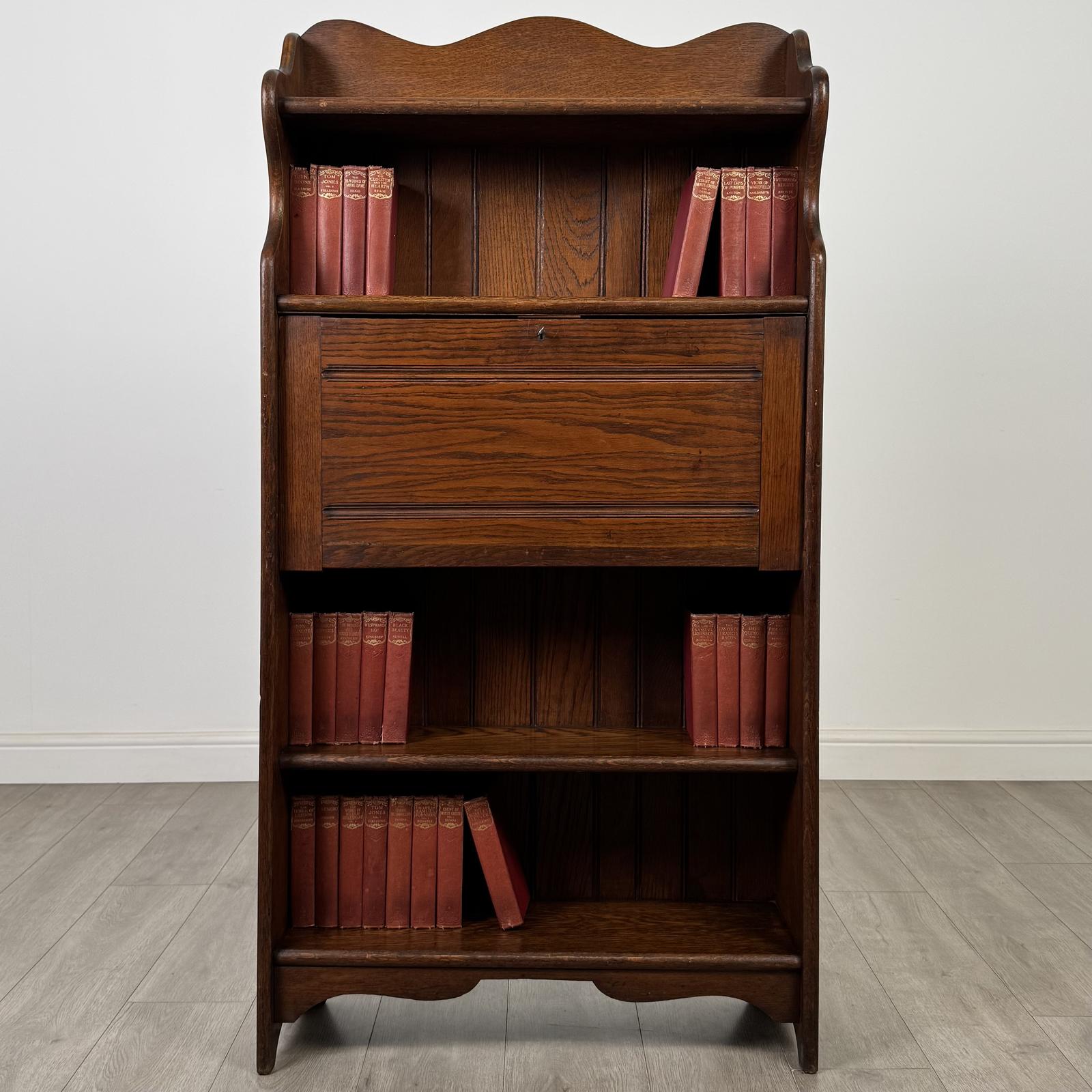 Antique 20th Century Narrow Edwardian Bureau in Oak (1 of 12) Antique 20th Century Narrow Edwardian Bureau in Oak (1 of 12)