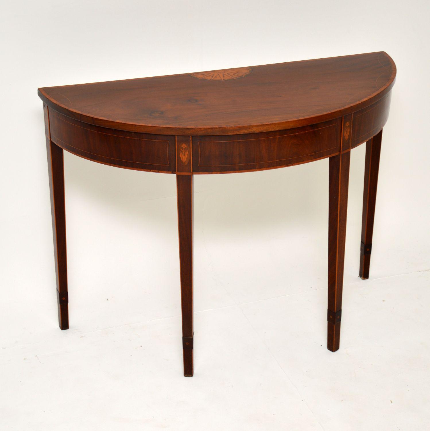 Antique George III Inlaid Mahogany Console Table (1 of 10) Antique George III Inlaid Mahogany Console Table (1 of 10)