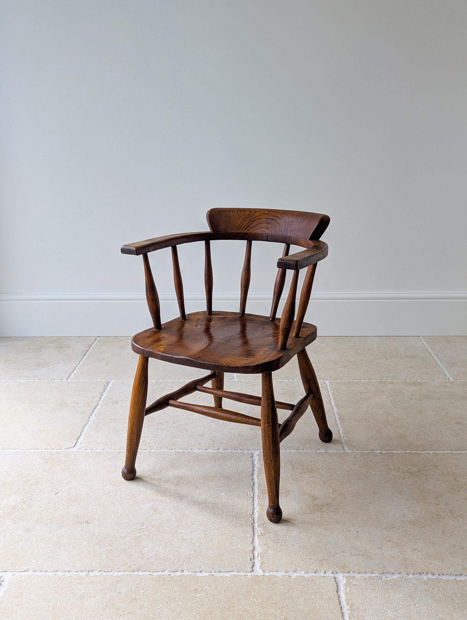 Arts & Crafts Style Elm & Beech Desk Chair 1940s (1 of 14) Arts & Crafts Style Elm & Beech Desk Chair 1940s (1 of 14)