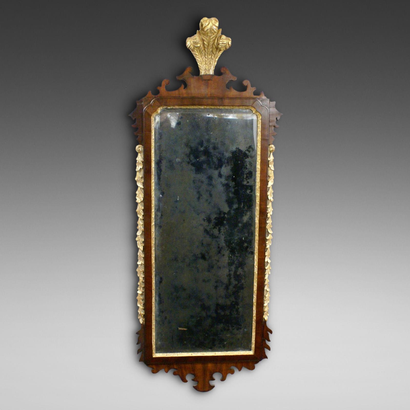 18th Century Mahogany & Parcel Gilt Mirror (1 of 3)