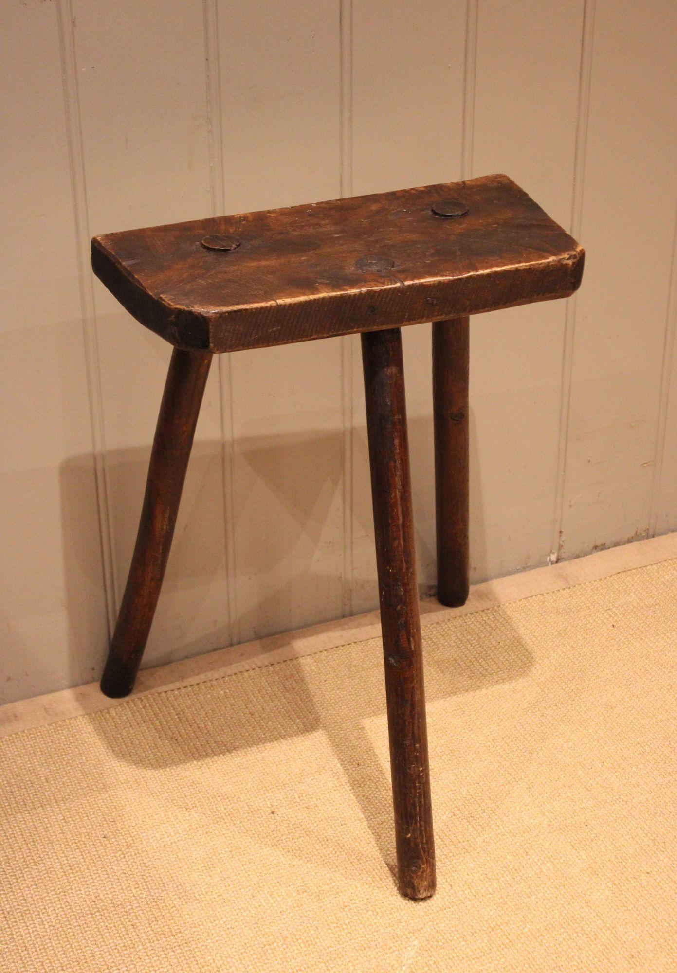 Primitive Elm & Ash Cutlers Stool (1 of 12)