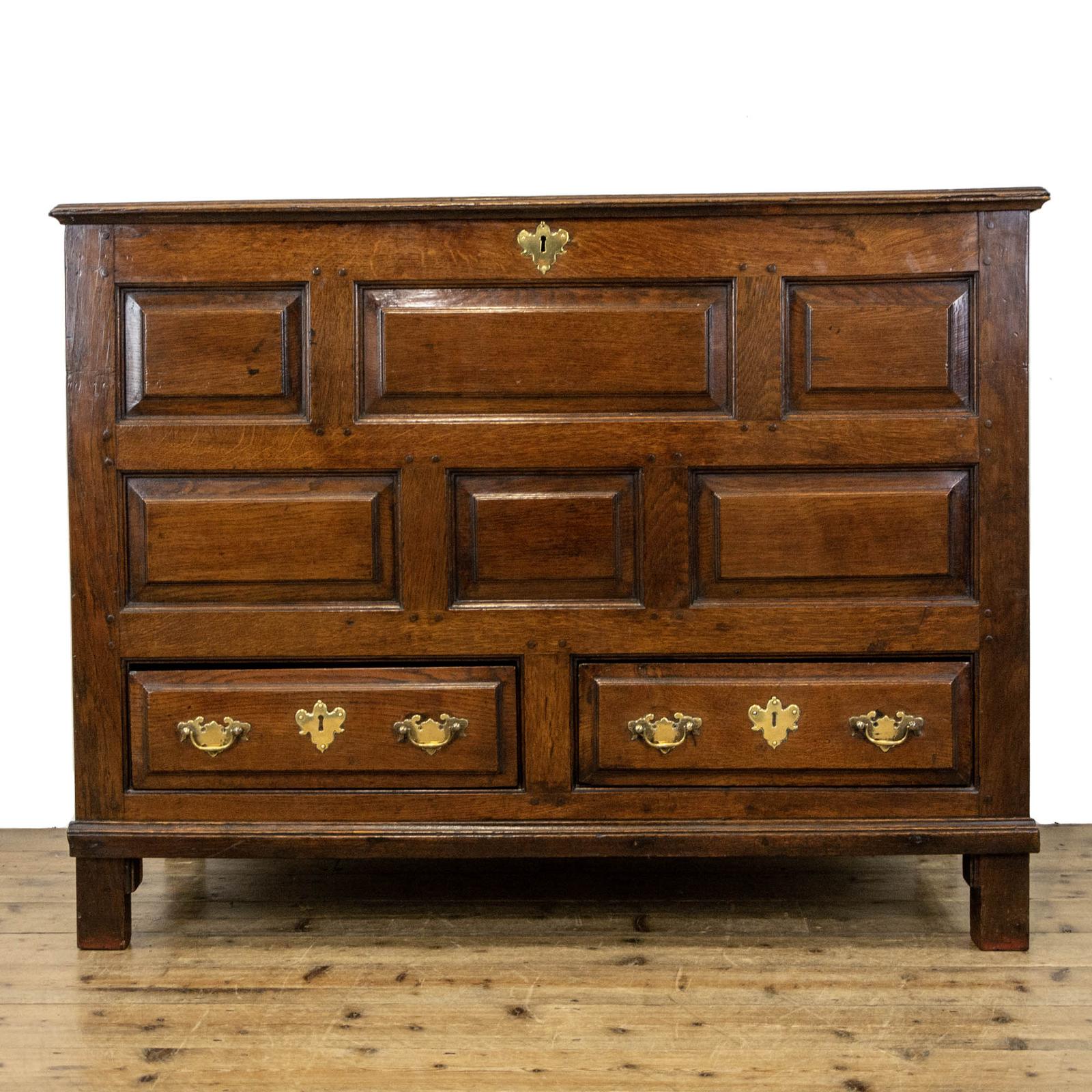 18th Century Antique Joined Oak Mule Chest (1 of 12)