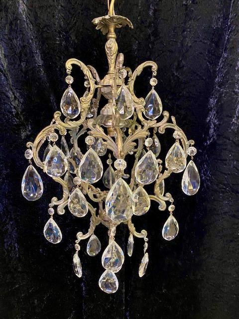 One Light Italian Cage Chandelier (1 of 12)