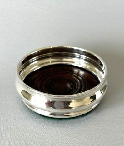 Edwardian Single Glass Silver Wine Coaster (1 of 6)