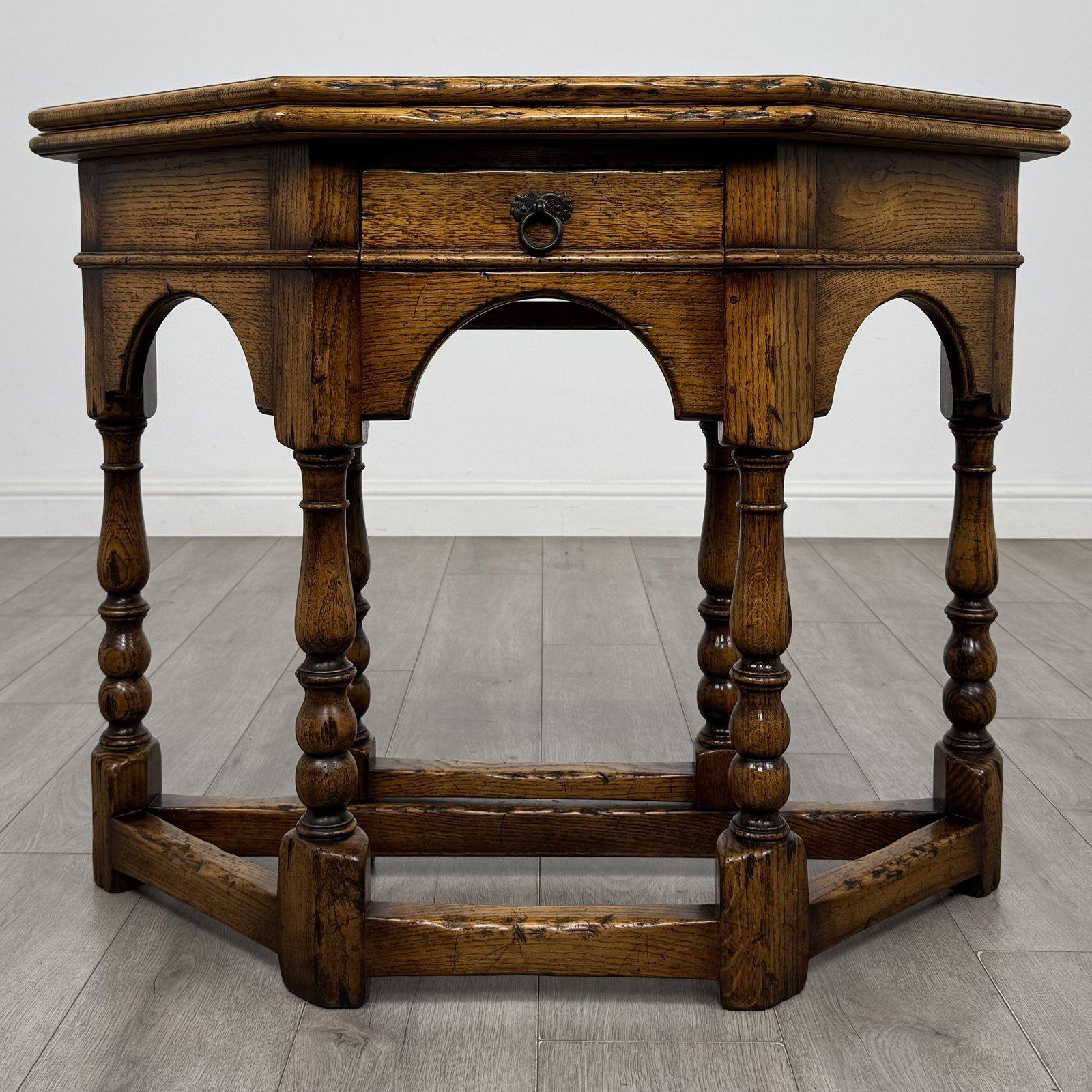 Antique 20th Century Golden Oak Tea Table | Fold Over Top | AF-6640 (1 of 11) Antique 20th Century Golden Oak Tea Table | Fold Over Top | AF-6640 (1 of 11)