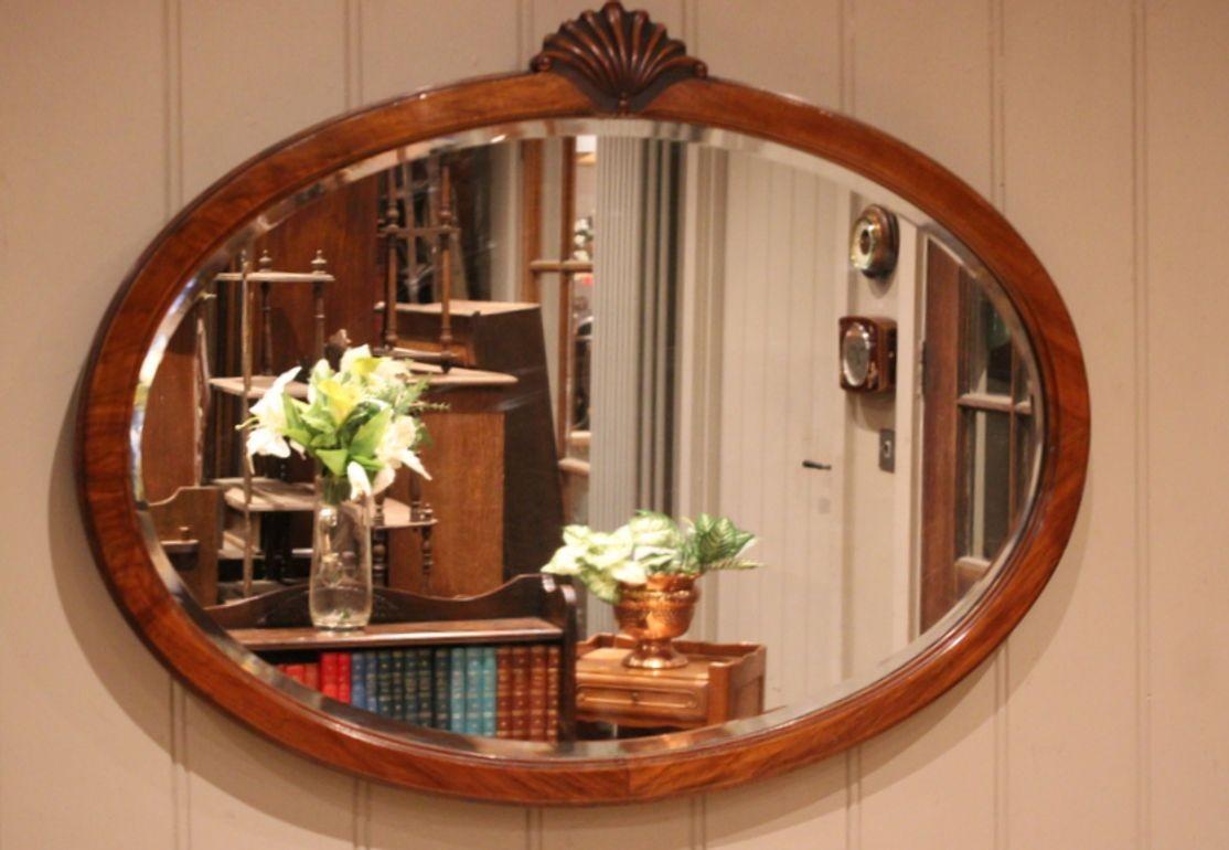 Oval Walnut Wall Mirror (1 of 11) Oval Walnut Wall Mirror (1 of 11)