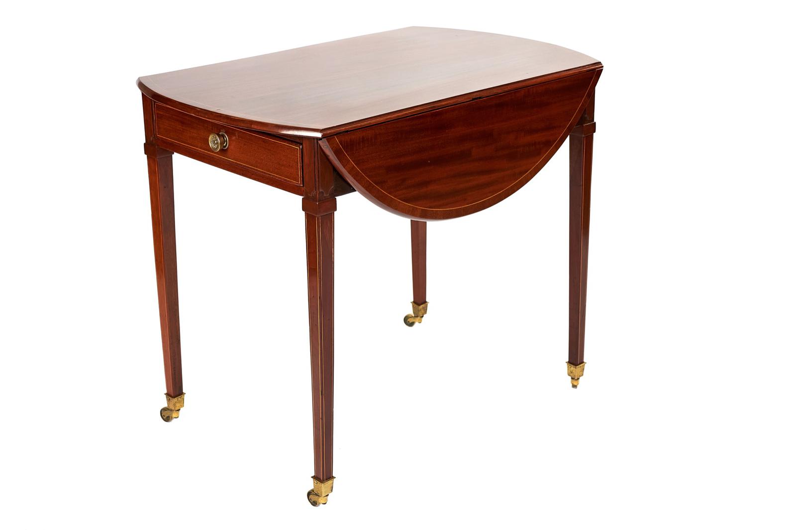 Sheraton Style Mahogany Inlaid Pembroke Table (1 of 6)