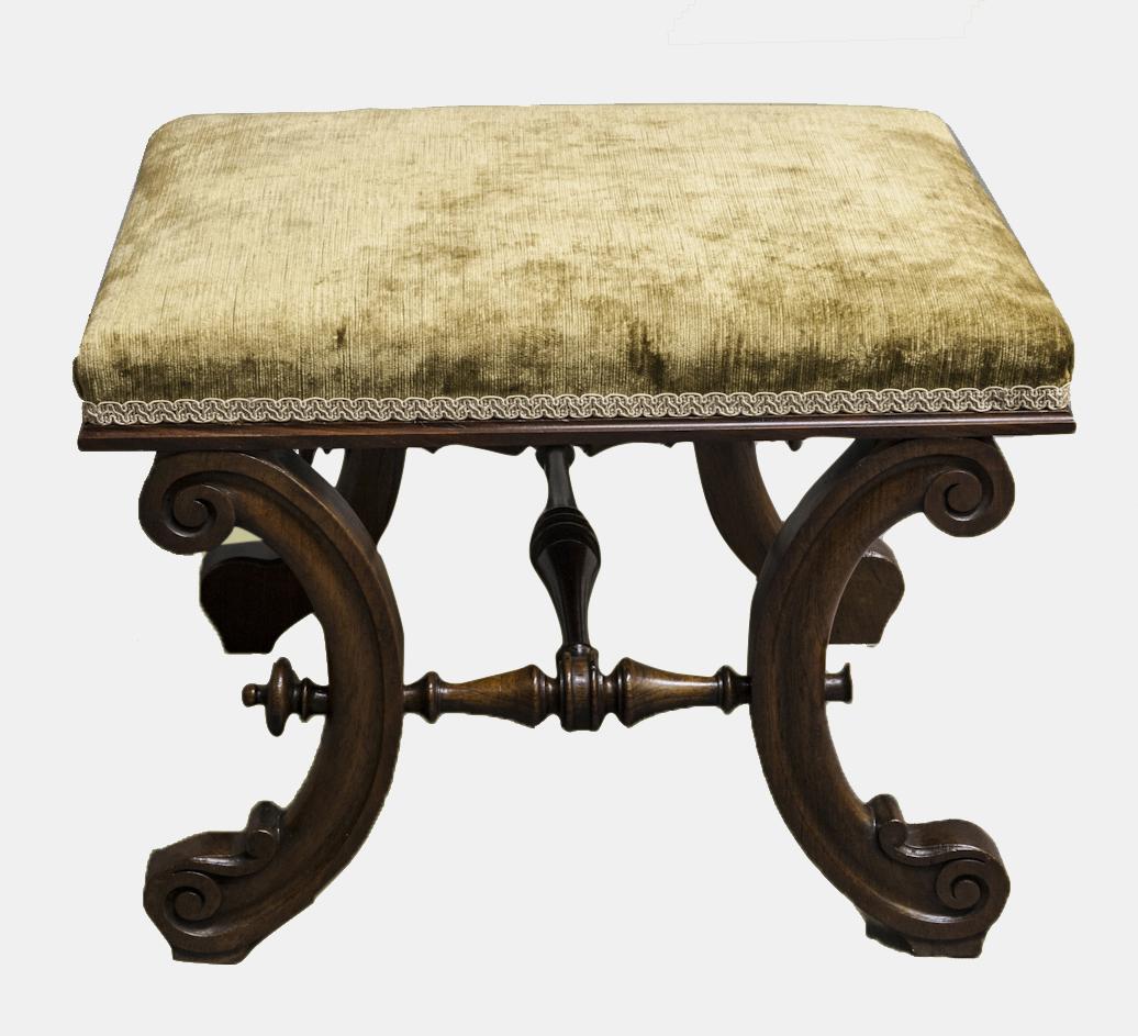 William IV Rosewood Stool On Scrolled Supports (1 of 1) William IV Rosewood Stool On Scrolled Supports (1 of 1)