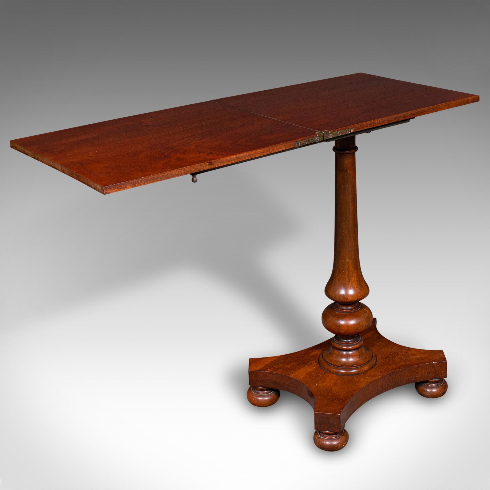 Antique Calligrapher's Extending Table, English, Cantilever, Chairside, Regency (1 of 12)