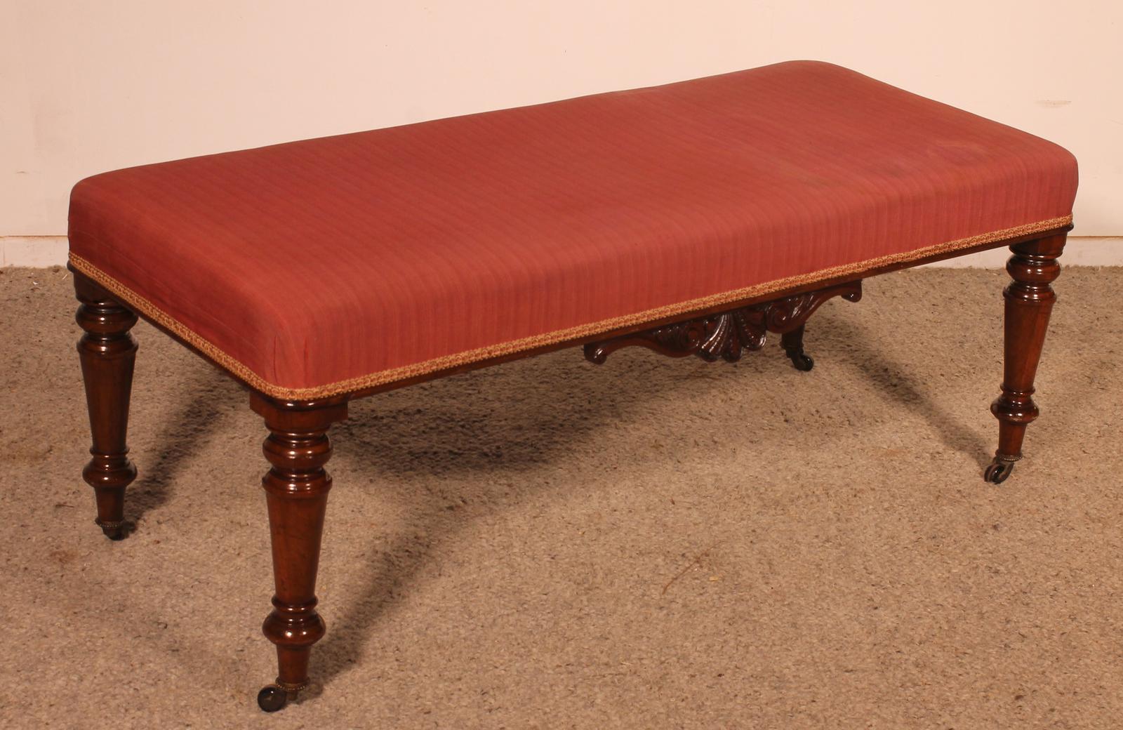 19th Century Mahogany Bench - England (1 of 12) 19th Century Mahogany Bench - England (1 of 12)