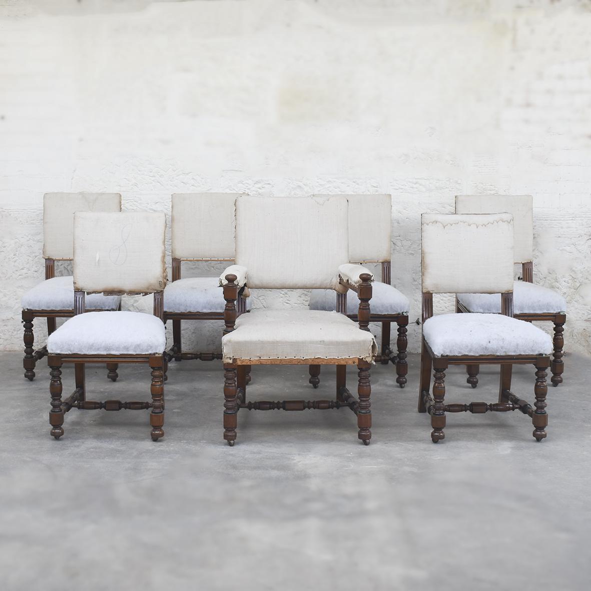 Set of 7 Quality Walnut Dining Chairs Stamped ‘Gillows’ Including One Carver (1 of 5) Set of 7 Quality Walnut Dining Chairs Stamped ‘Gillows’ Including One Carver (1 of 5)