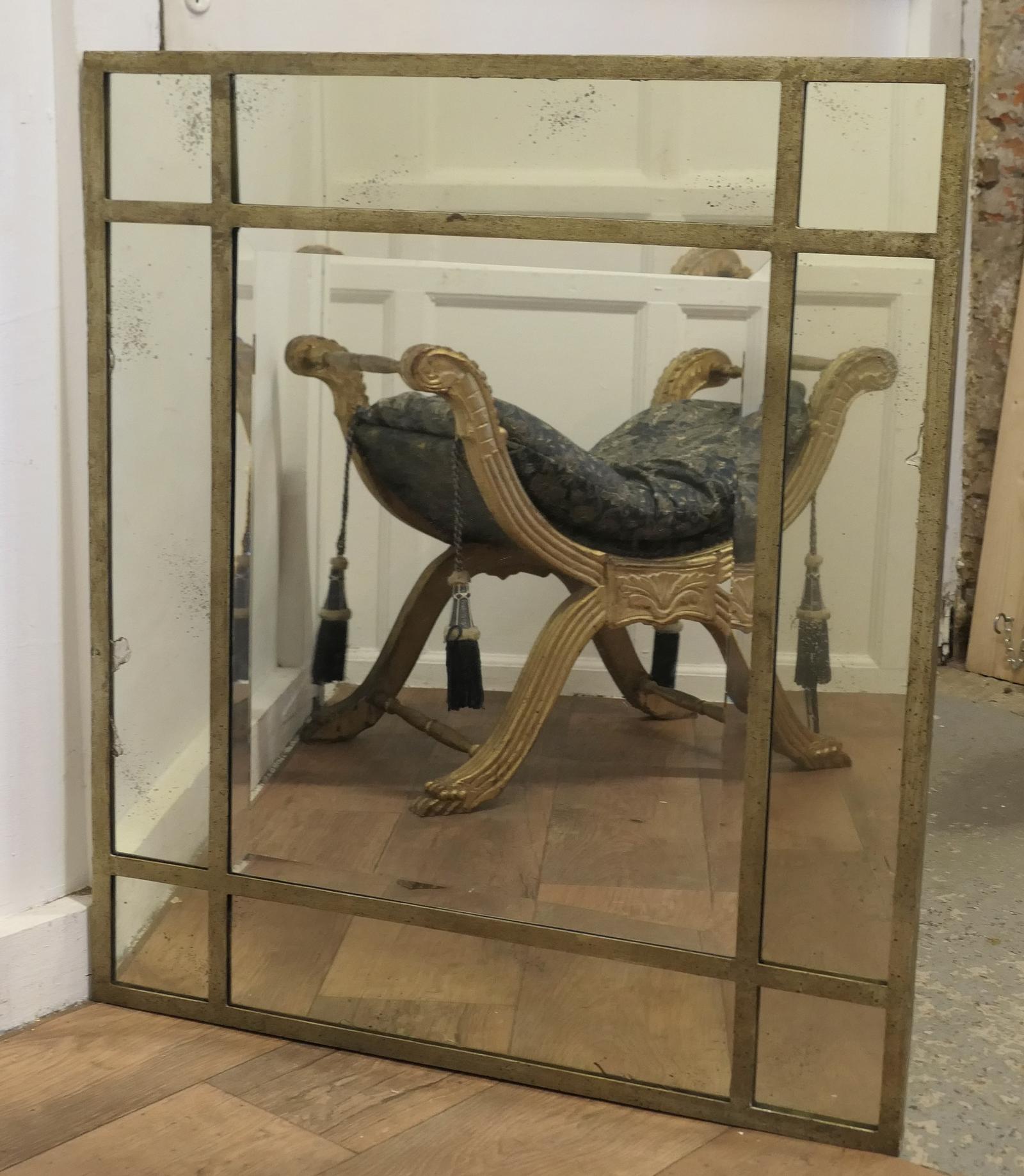 A Large Gilt Metal Margin Wall Mirror (1 of 6) A Large Gilt Metal Margin Wall Mirror (1 of 6)