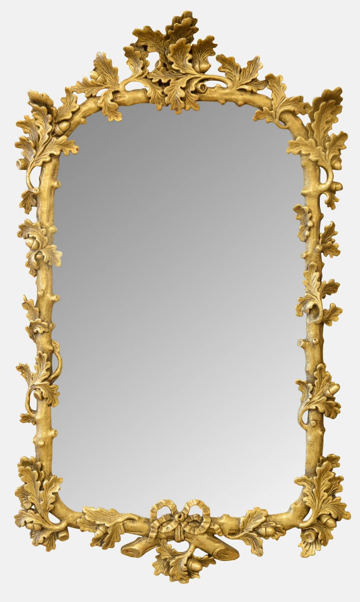 Gilded Mirror with Oak Leaf Border (1 of 1) Gilded Mirror with Oak Leaf Border (1 of 1)