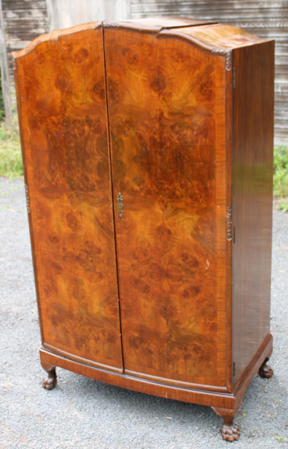 1940s Burr Walnut 2 Door Wardrobe Well Fitted (1 of 4) 1940s Burr Walnut 2 Door Wardrobe Well Fitted (1 of 4)