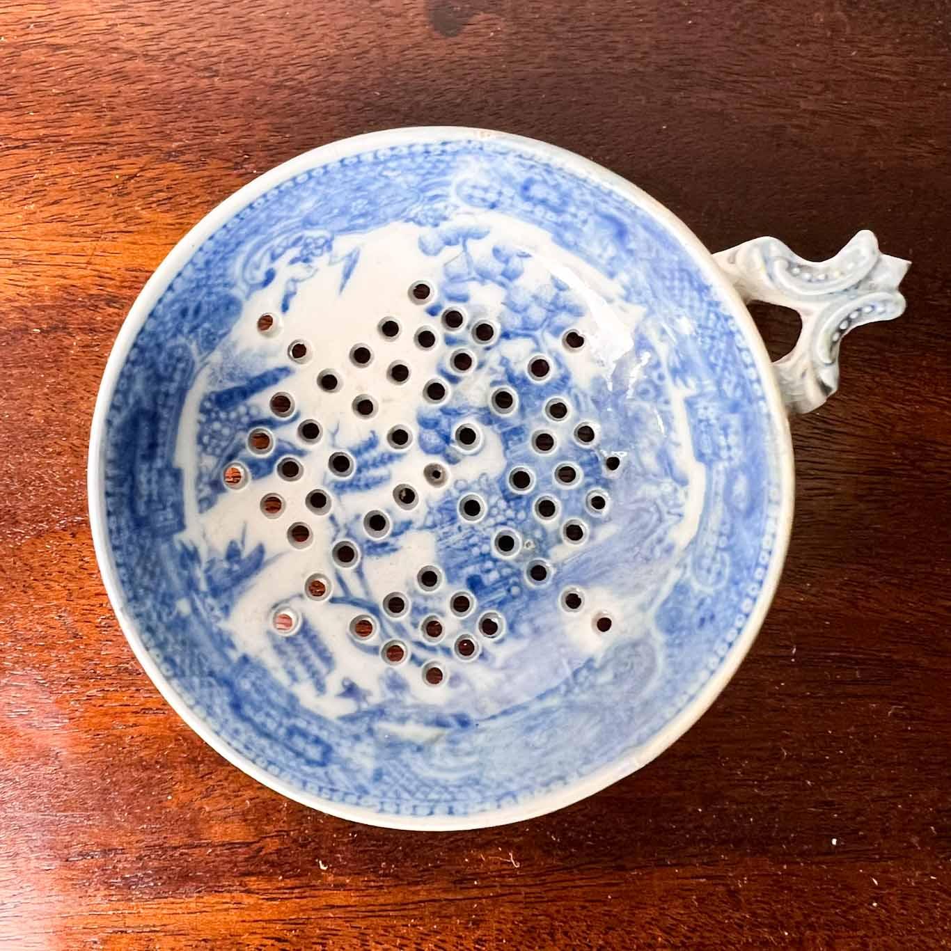 Antique Pearlware Milsey Strainer (1 of 4)