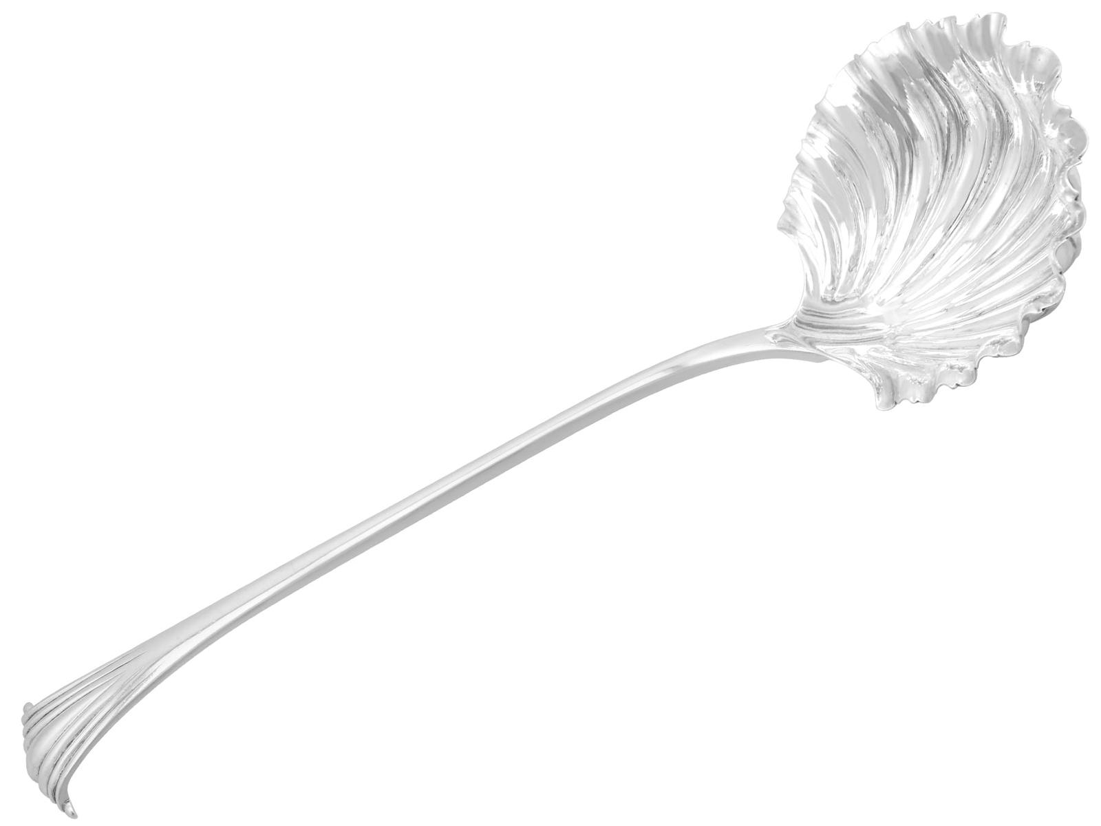 Antique Edwardian Sterling Silver Soup Ladle (1904) (1 of 7)