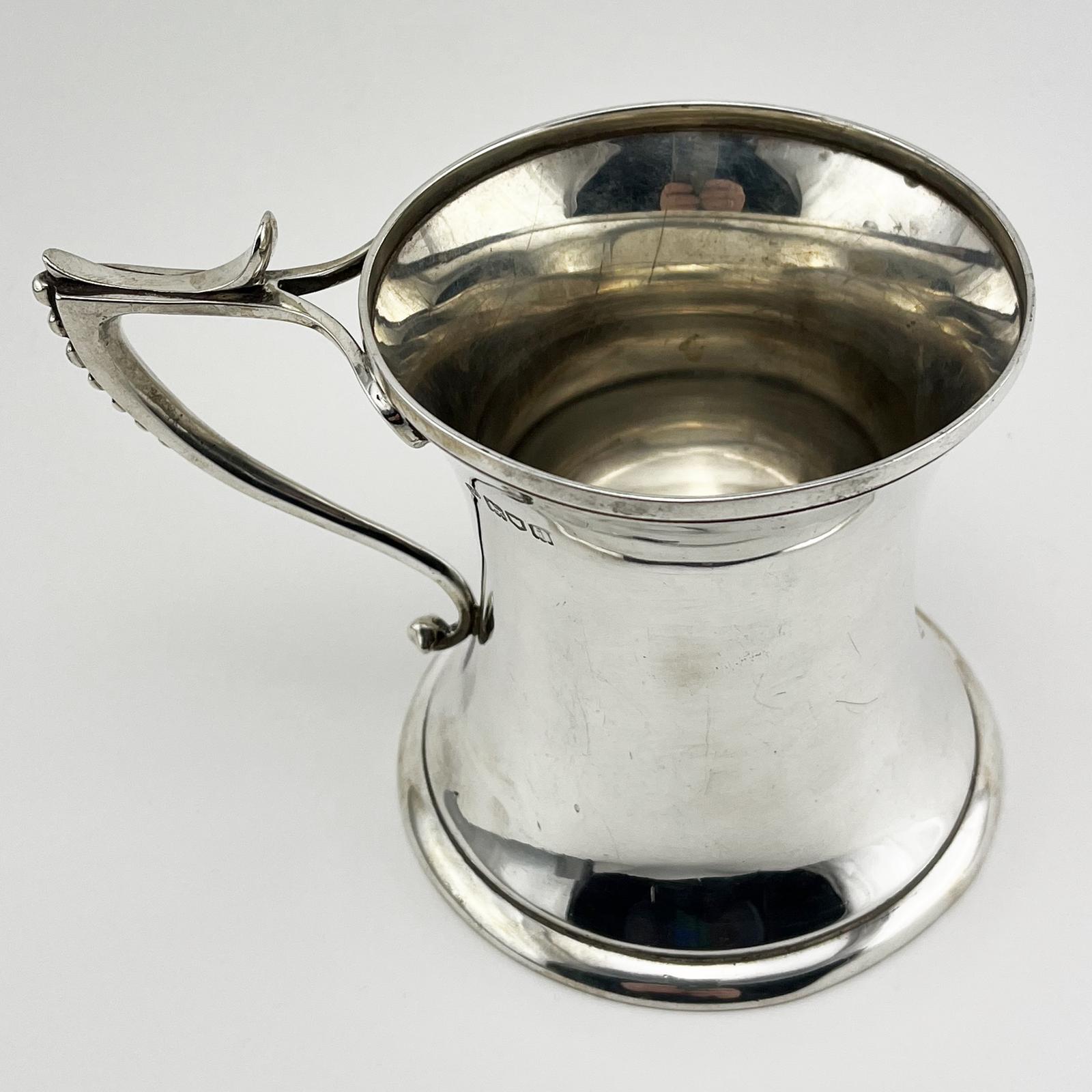 Unusual Edwardian Sterling Silver Mug with Scroll Handle (1 of 6) Unusual Edwardian Sterling Silver Mug with Scroll Handle (1 of 6)