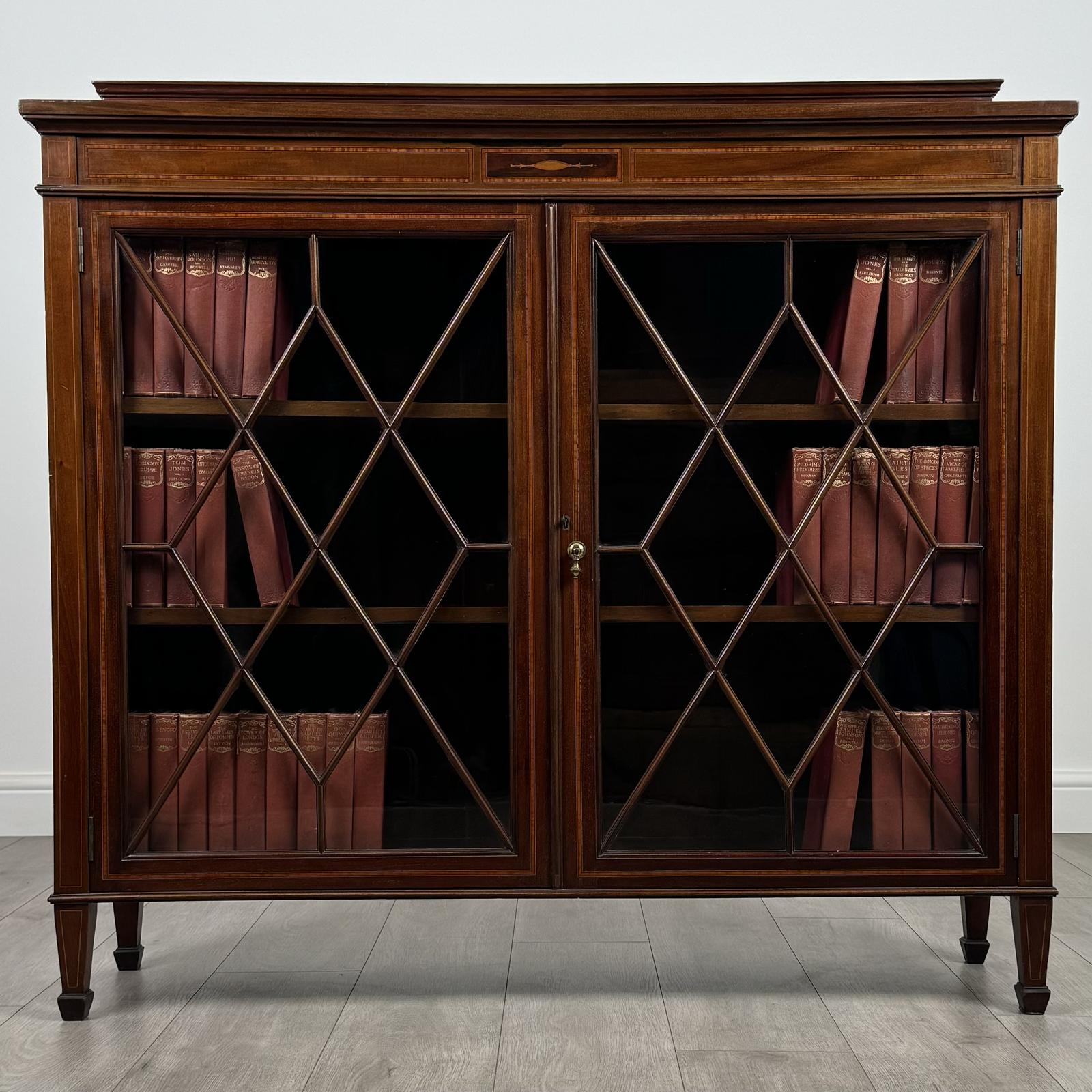 Antique 19th Century Glazed Display Cabinet in Mahogany (1 of 11)