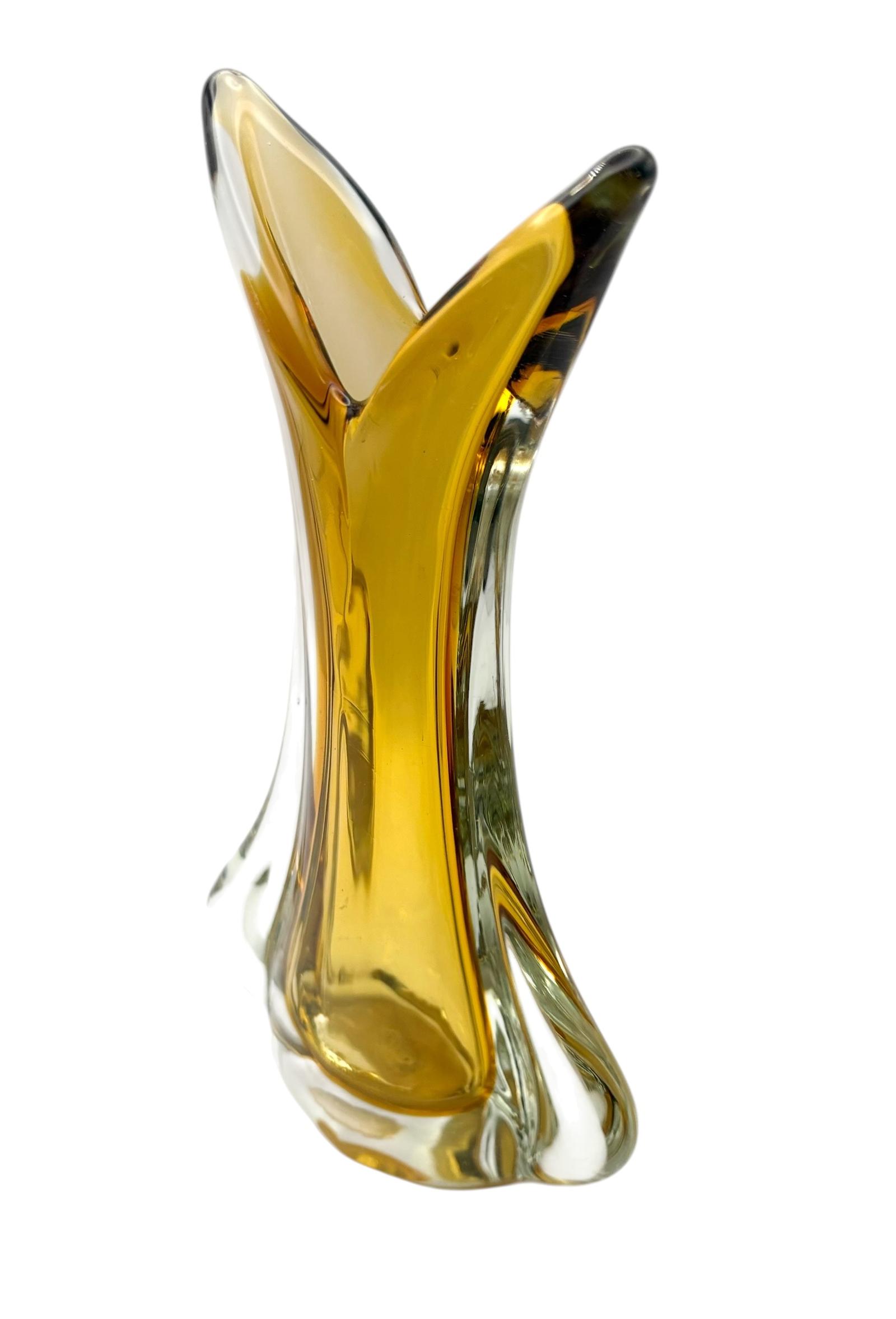 Vintage Murano Sommerso Amber Art Glass Vase (1 of 4) Vintage Murano Sommerso Amber Art Glass Vase (1 of 4)