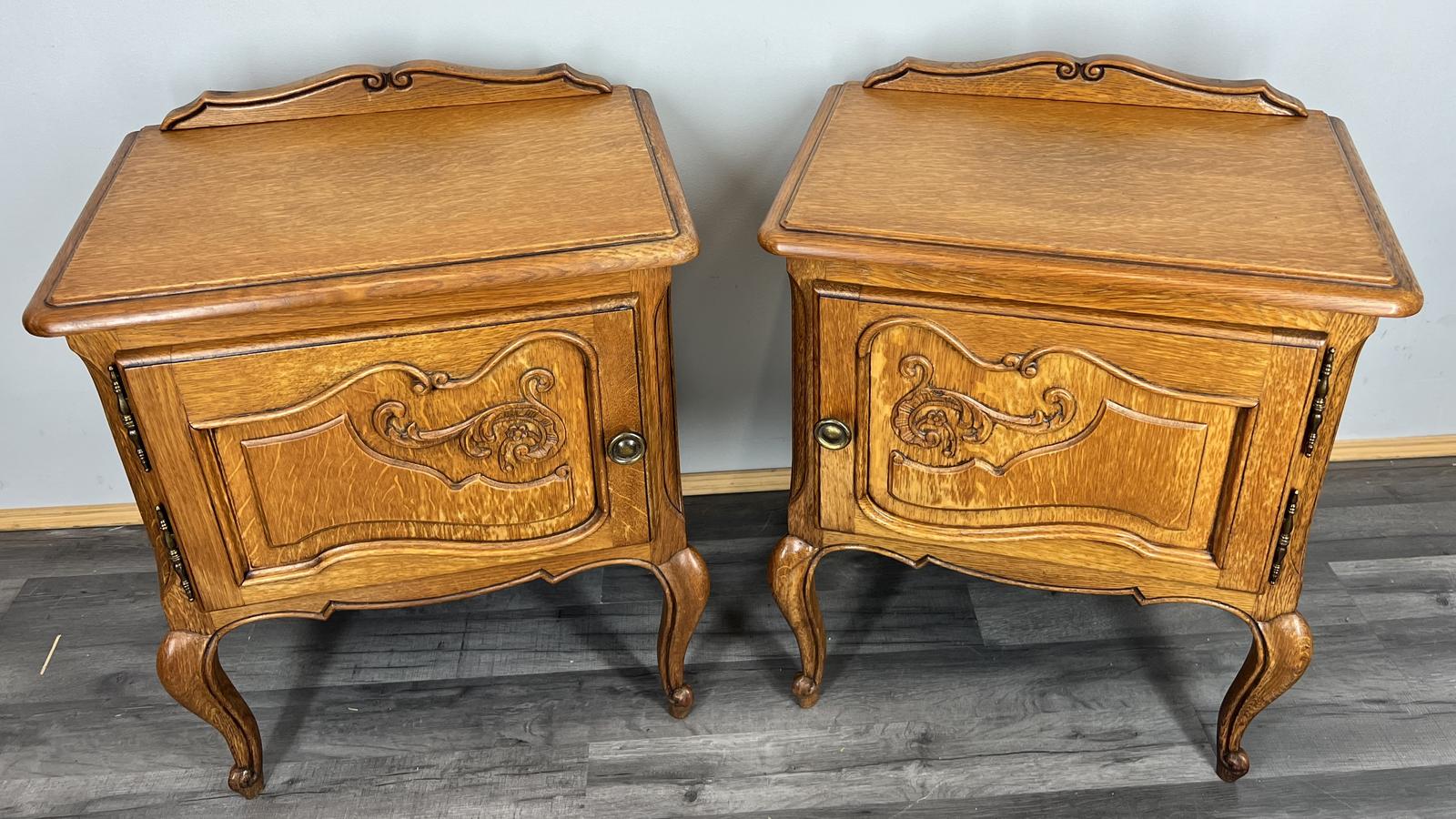 Vintage French Style Bedside Tables Nightstands Side Cabinets LOT 3907 (1 of 9)
