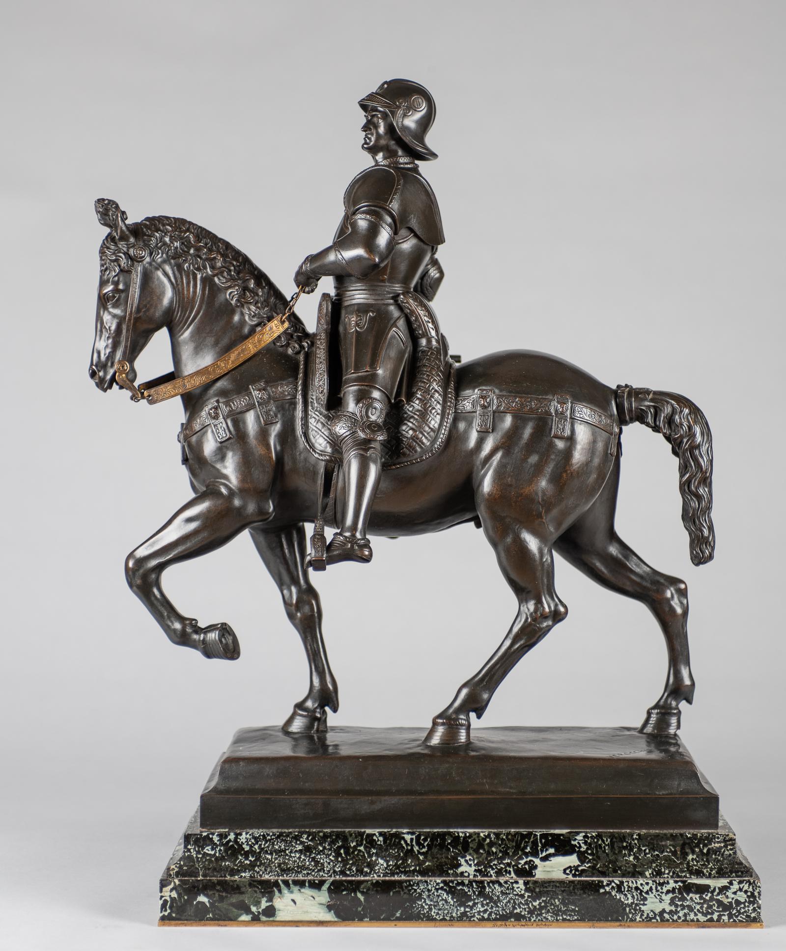 Very Large Stunning 19th Century Equestrian Bronze Sculpture of Bartolomeo Colleoni (1 of 20)