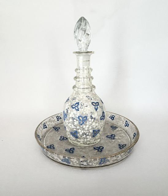 Lovely French Enamel Painted Decanter & Tray (1 of 10) Lovely French Enamel Painted Decanter & Tray (1 of 10)