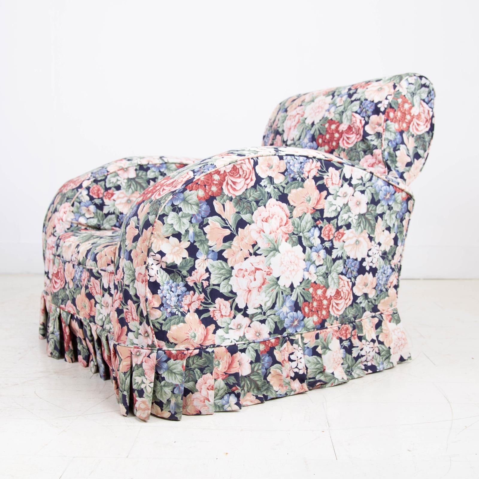 Pair of Art Deco Armchairs in Floral Loose Covers c.1930 (1 of 10) Pair of Art Deco Armchairs in Floral Loose Covers c.1930 (1 of 10)