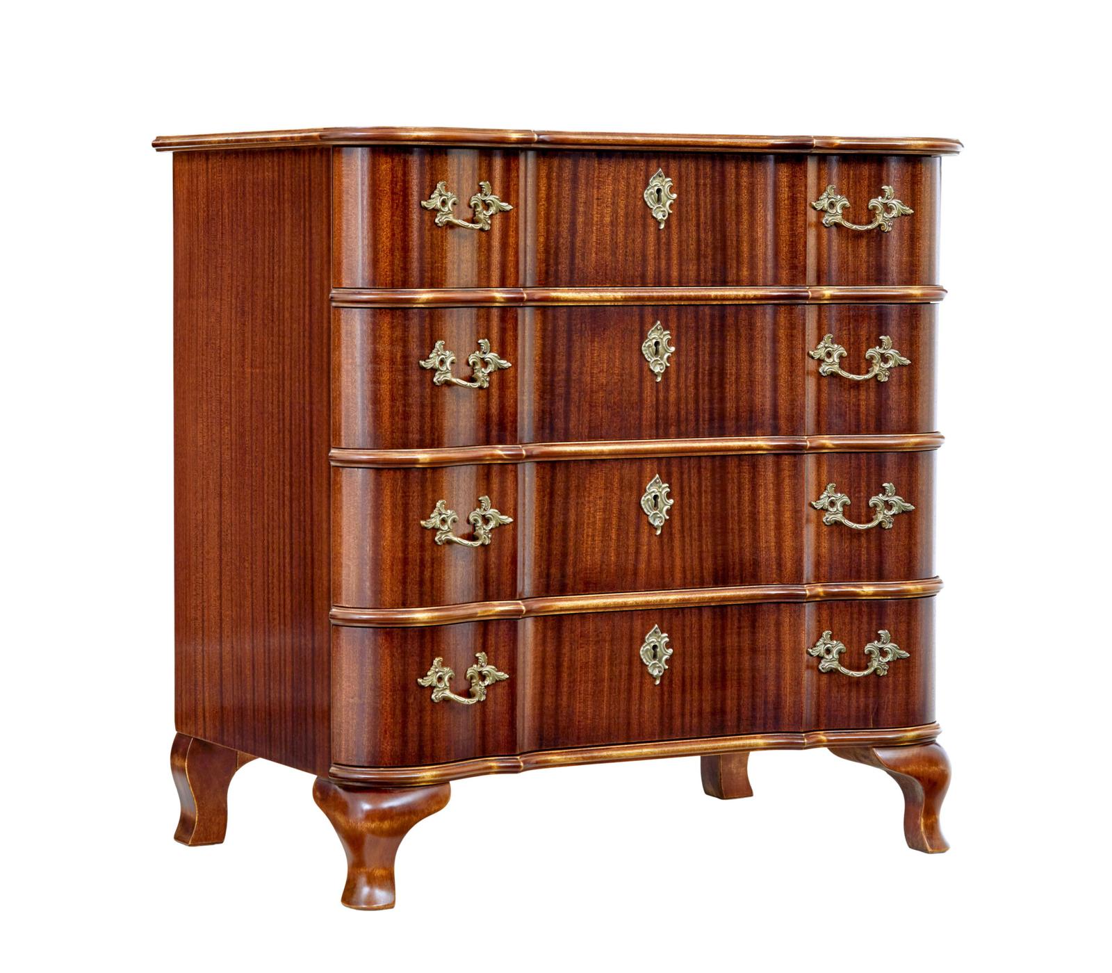 Scandinavian Mid Century Baroque Revival Chest of Drawers (1 of 8)