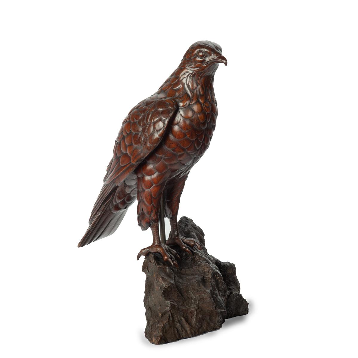 Black Forest Linden Wood Model of Hawk (1 of 8)