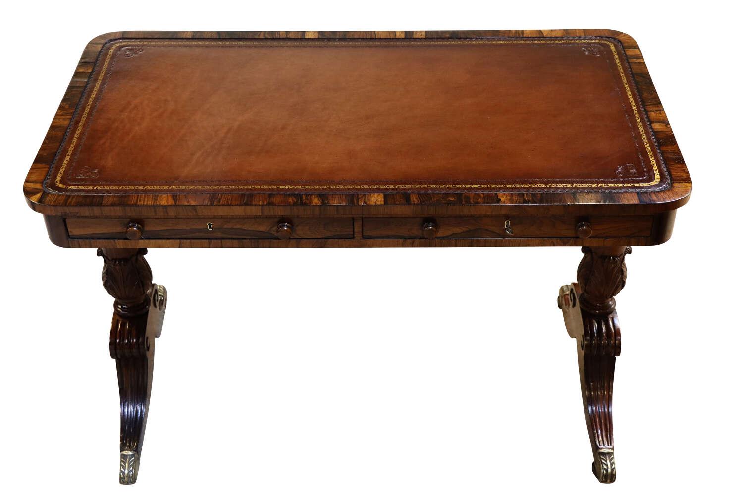 Regency Rosewood Library Table (1 of 6)