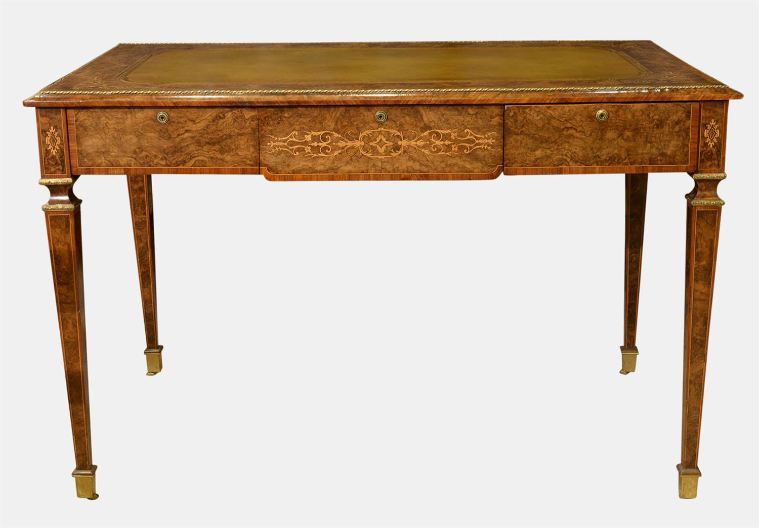 English Burr Walnut Writing Table c.1850 (1 of 7) English Burr Walnut Writing Table c.1850 (1 of 7)